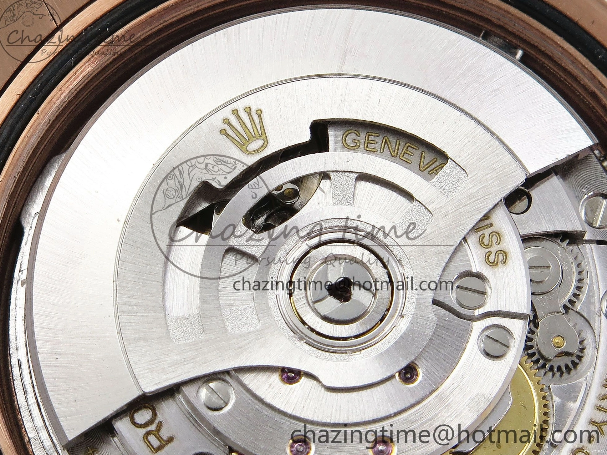 0125 SunProtective Day Date 40 RG JDF 904L Steel Brown Textured Stick Dial on President Bracelet VR3255 V3 (Gain Weight) 1359